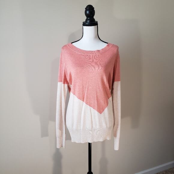 41 Hawthorn Women's Large Presley Colorblock Button-Back Sweater NWT - Picture 2 of 6